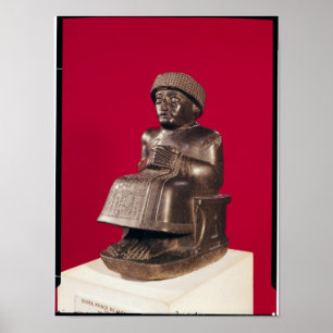 Gudea, Prinz von Lagash, weihte ein Poster