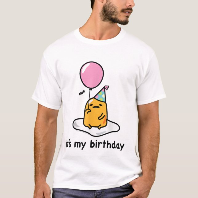 Gudetama "It's My Birthday" Tee Shirt T - Shirt (Vorderseite)