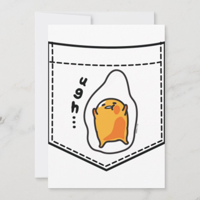Gudetama Pocket Sweatshirt Einladung (Vorderseite)