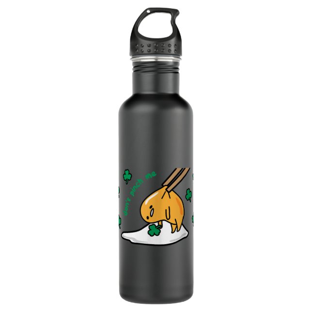 Gudetama Prise Me Saint Patrick's Day Edelstahlflasche (Vorderseite)