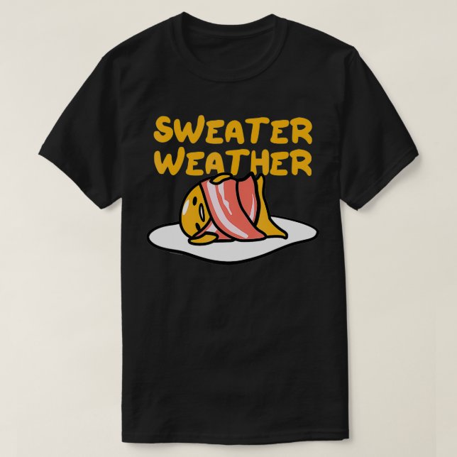 Gudetama Sweater Weather Bacon Blanket T-Shirt (Design vorne)