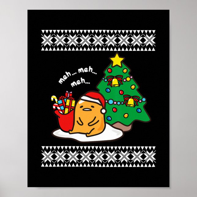 Gudetama Ugly Christmas Sweater T-Shirt Poster (Vorne)