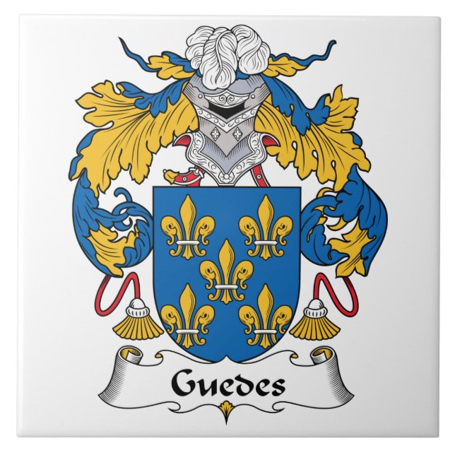 Guedes Familienwappen Fliese (Vorderseite)