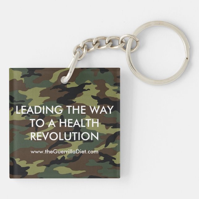 Guerilla-Diät-(doppelseitiger) Schlüsselanhänger (Rückseite)