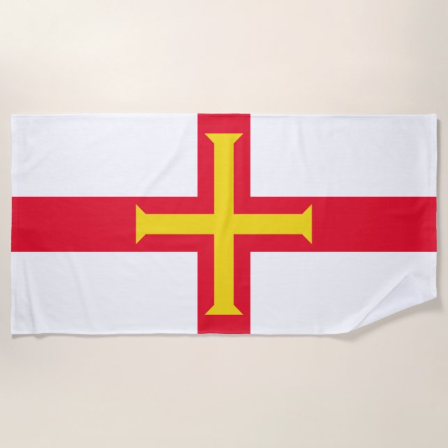 Guernsey Flag Beach Handtuch (Vorderseite)