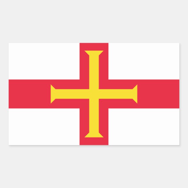 Guernsey Flag G Rechteckiger Aufkleber (Vorderseite)