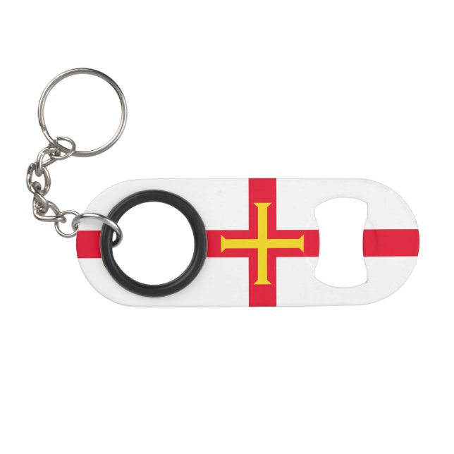 Guernsey Flag Mini Flaschenöffner (Vorderseite (Horizontal))
