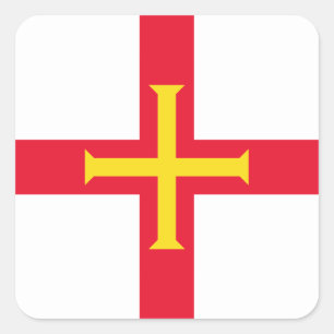 Guernsey Flag Quadratischer Aufkleber