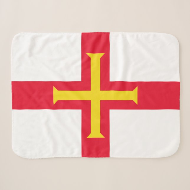 Guernsey Flag Sherpadecke (Vorderseite (Horizontal))