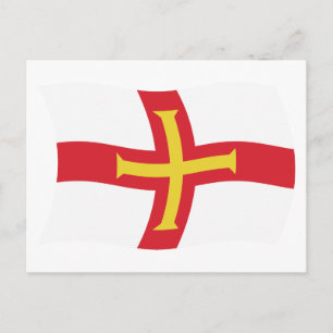 Guernsey-Flaggen-Postkarte Postkarte