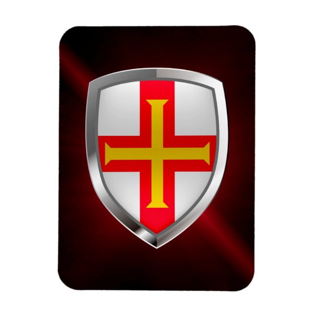 Guernsey Metallic Emblem Magnet (Vertikal)