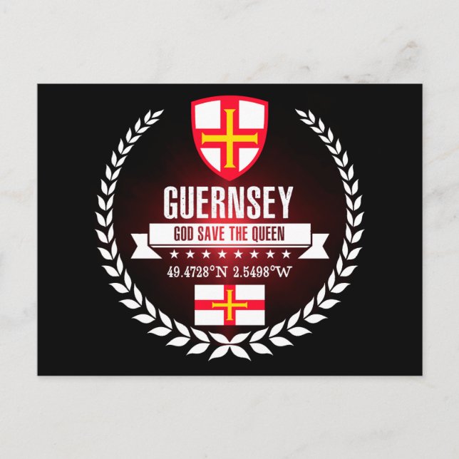 Guernsey Postkarte (Vorderseite)