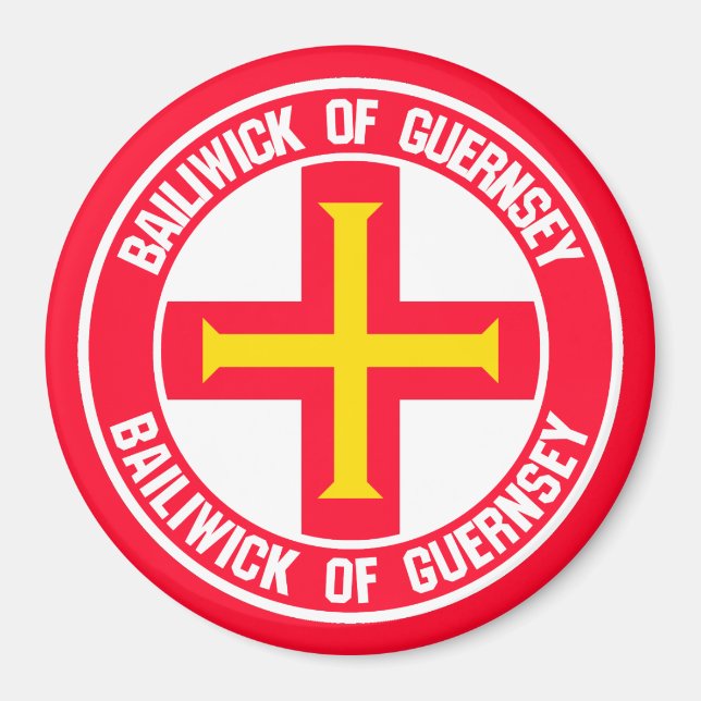 Guernsey Round Emblem Magnet (Vorne)