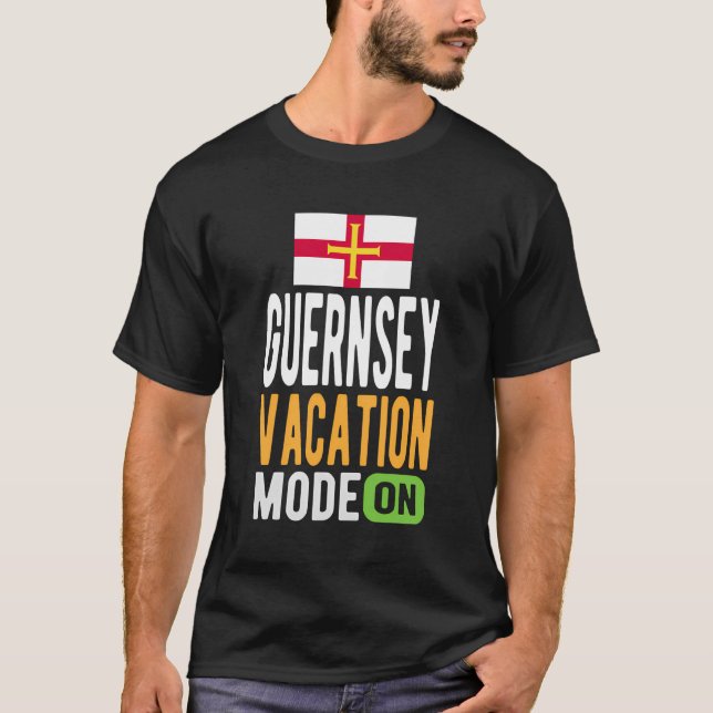 Guernsey Souvenir - Travel - Guernsey Vacation Mod T-Shirt (Vorderseite)