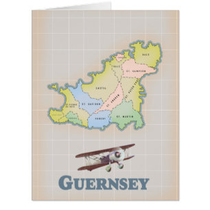 Guernsey Vintage-Karte
