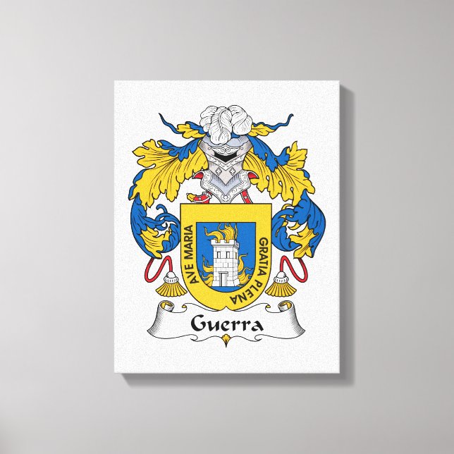 Guerra Familienwappen Leinwanddruck (Vorderseite)