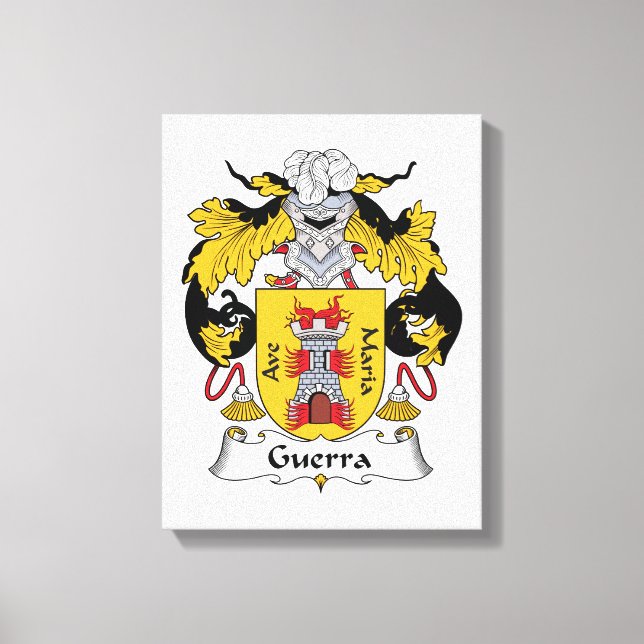 Guerra Familienwappen Leinwanddruck (Vorderseite)