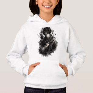 Guerrier d'anime sombre Ninja bandagé Art Grunge