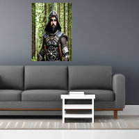 Guerrier dans la forêt | AI Art Poster