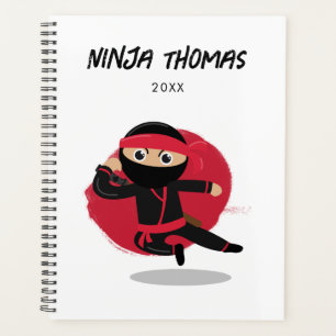 Guerrier mignon Ninja Calendrier des enfants noirs