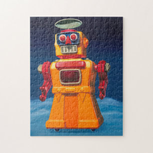 "Guerrier puissant" puzzle 11" de robot x14" (252