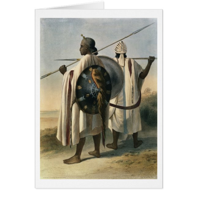 Guerriers abyssiniens, illustration 'de la vallée (Devant)