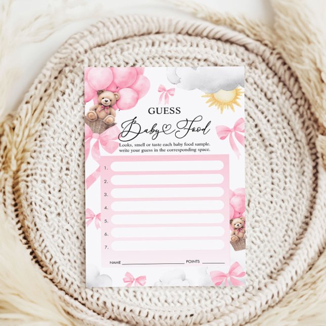 Guess Baby Food Game Cartes - Baby shower Game (Créateur téléchargé)