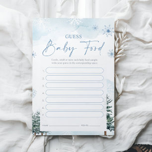 Guess Baby Food Game Cartes - Baby shower Game