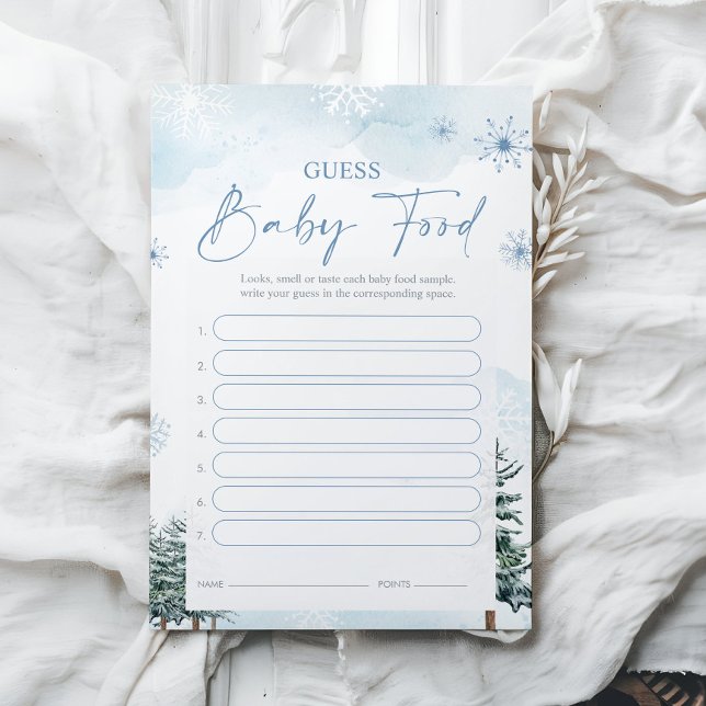 Guess Baby Food Game Cartes - Baby shower Game (Créateur téléchargé)
