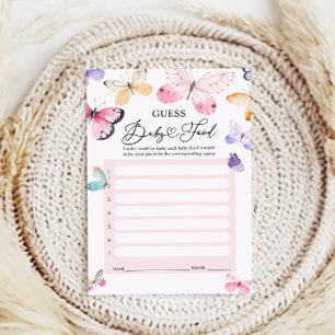 Guess Baby Food Game Cartes - Baby shower Game