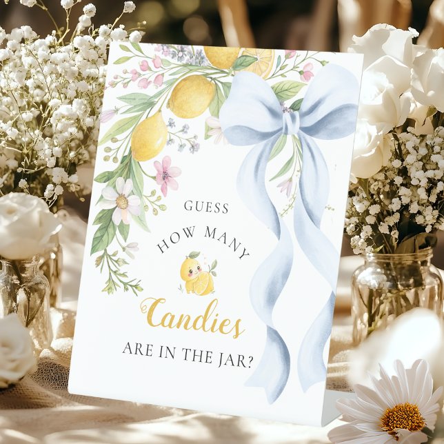 Guess How Many Candies Main Squeeze Bridal Shower Sockelschild (Von Creator hochgeladen)