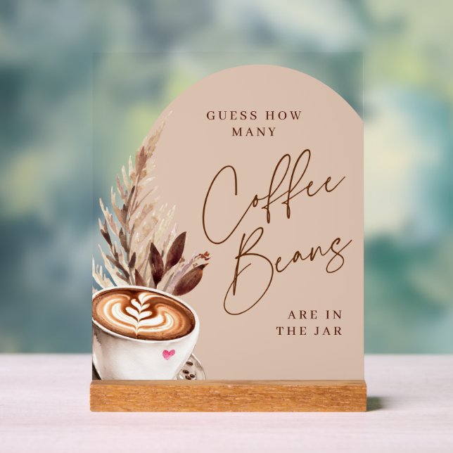 Guess How Many Coffee Beans Are in the Jar Acrylschild (Neutral)