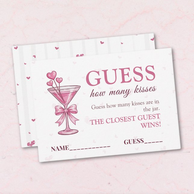 Guess How Many Kisses Game Card A Tiny Bit Engaged Begleitkarte (Von Creator hochgeladen)