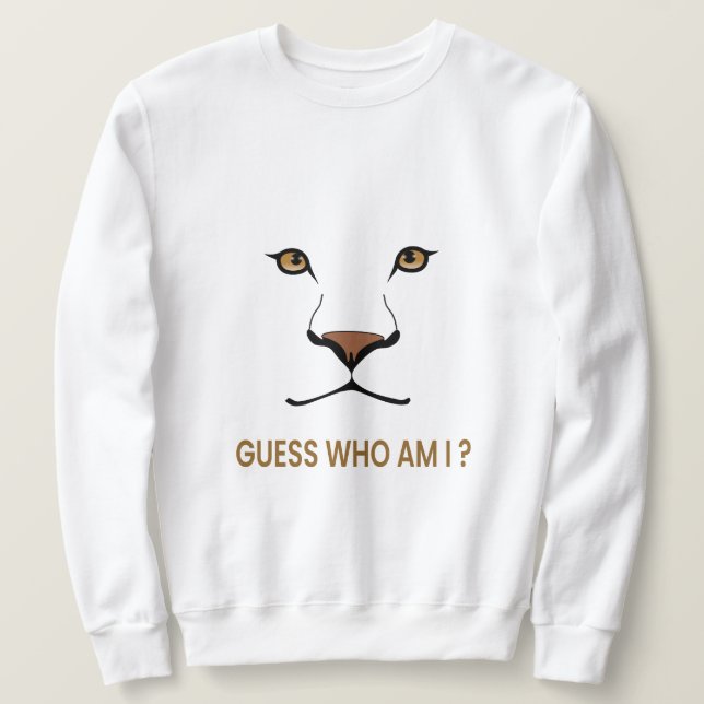 Guess the Animal: Lioness | Minimal Queen Sweatshirt (Design vorne)