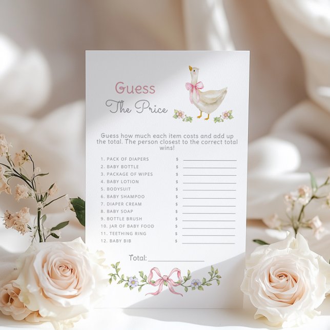 Guess the Price Goose Books baby shower game (Von Creator hochgeladen)