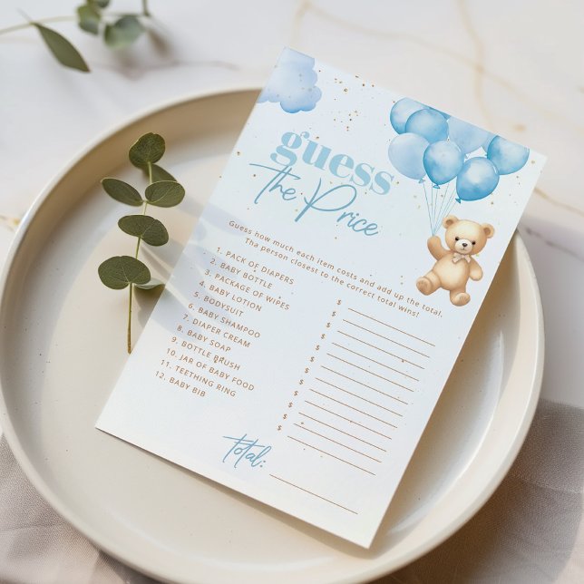 Guess the price Teddy bear baby shower game (Von Creator hochgeladen)