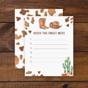 GUESS THE SWEET MESS - Cowboy Baby Dusche