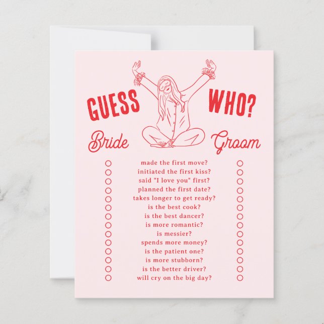 Guess Who Bridal Shower Game Girls Gone Mild (Vorderseite)