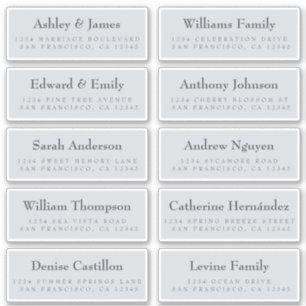 Guest Address Labels: BESTELLUNG AUF 8" oder 6" Aufkleber