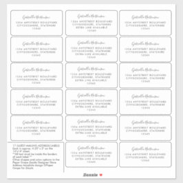 Guest Address Labels Simple Modern Calligraphy