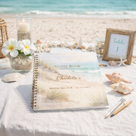 Guest book Bridal Shower beach coastal Notizbuch