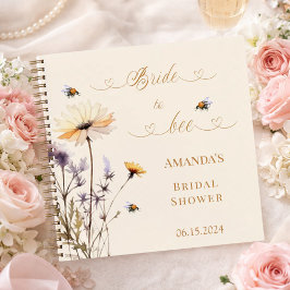 Guest book Bridal Shower wildflowers Bride to Bee Notizbuch