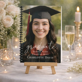Guest book graduation party photo script notizblock