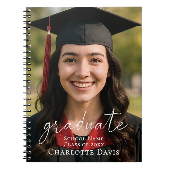 Guest book graduation party photo script notizblock (Vorderseite)