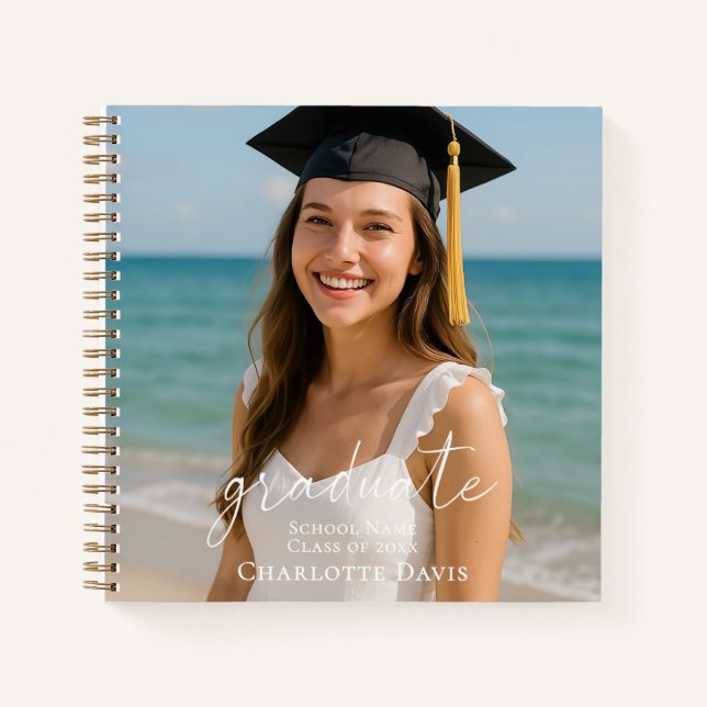 Guest book graduation photo script  notizbuch (Vorderseite)