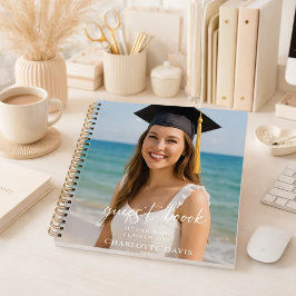 Guest book graduation photo script  notizbuch