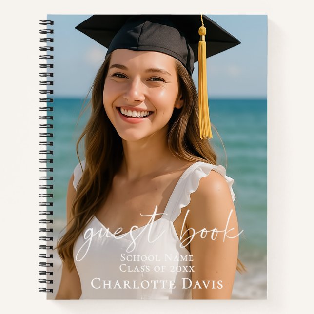 Guest book photo graduation party script notizbuch (Vorderseite)