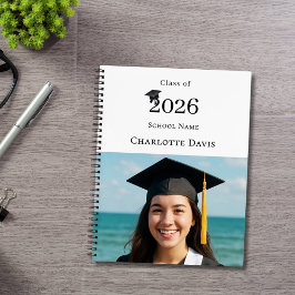 Guest Book Photo Modern Graduation Party Notizbuch