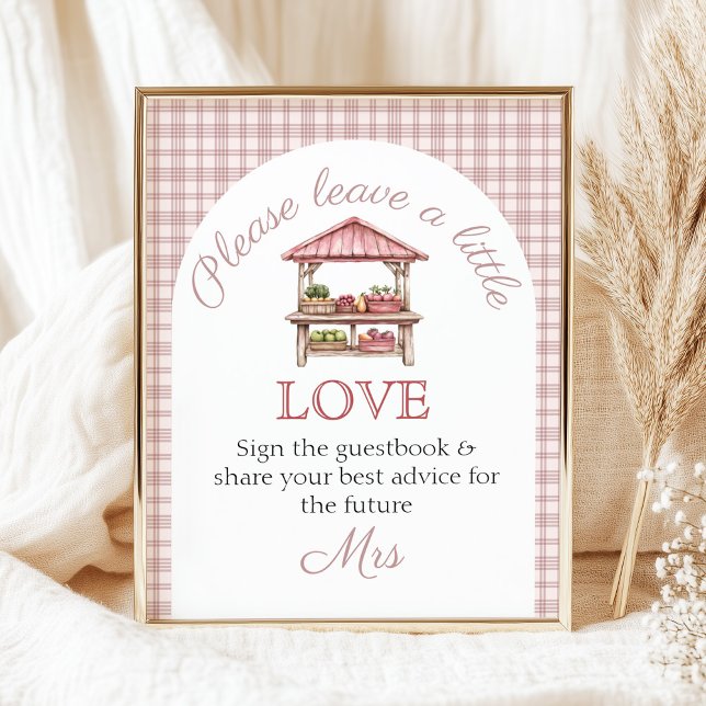 Guest book Pink Fresh off the market Bridal Shower Poster (Von Creator hochgeladen)