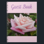 Guest Book Rose Beautiful Pink Rose Flower Retro Notizblock<br><div class="desc">Guest Book Rose Beautiful Pink Rose Flower Retro. In lovely design from one of my original flower garden fotos.</div>